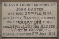 Harrogate (Stonefall) Cemetery - Baxter, Neville George